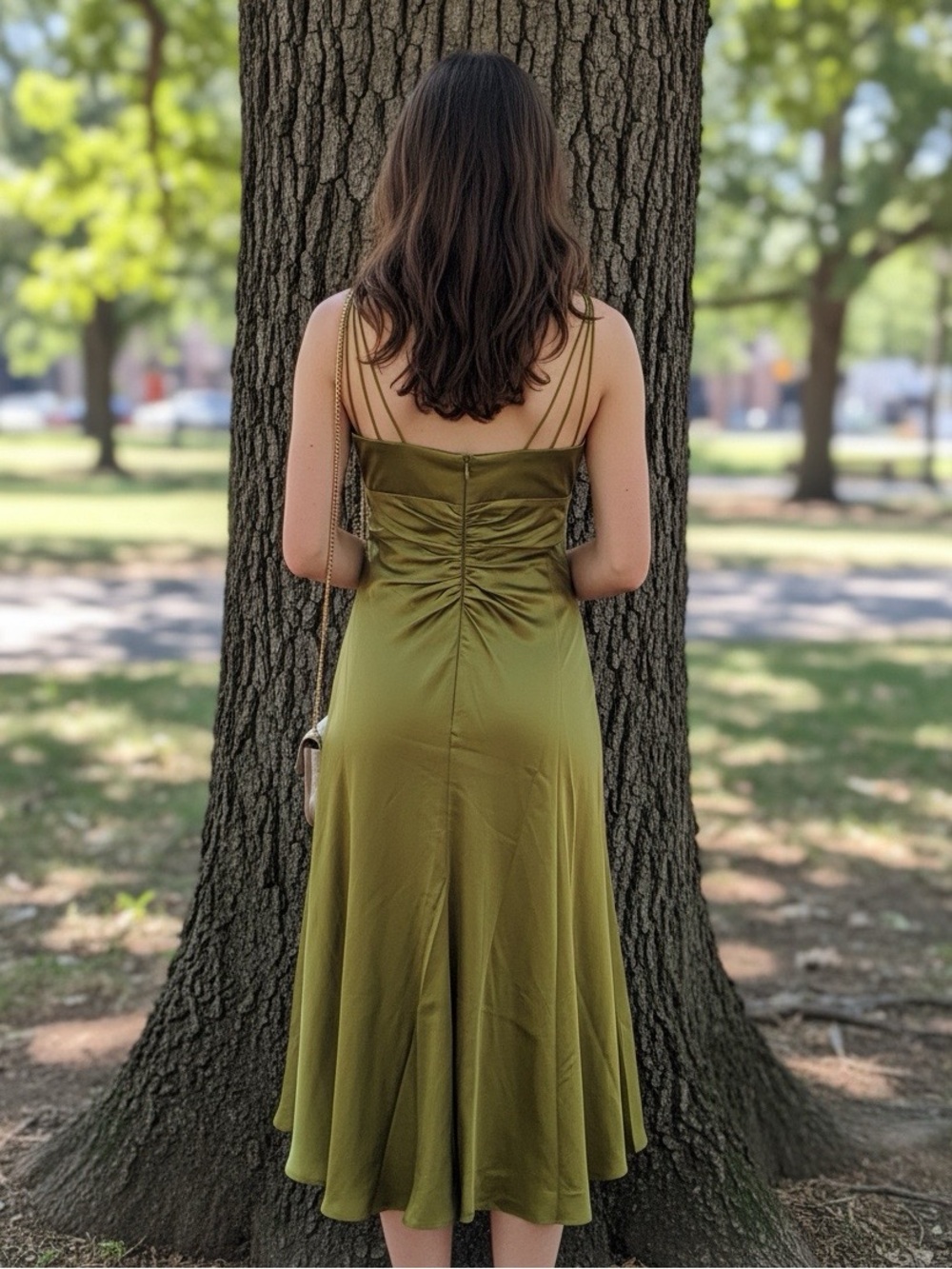 Badgley Mischka Green Rhinestone Cocktail Dress Size 6 - Picture 3 of 15